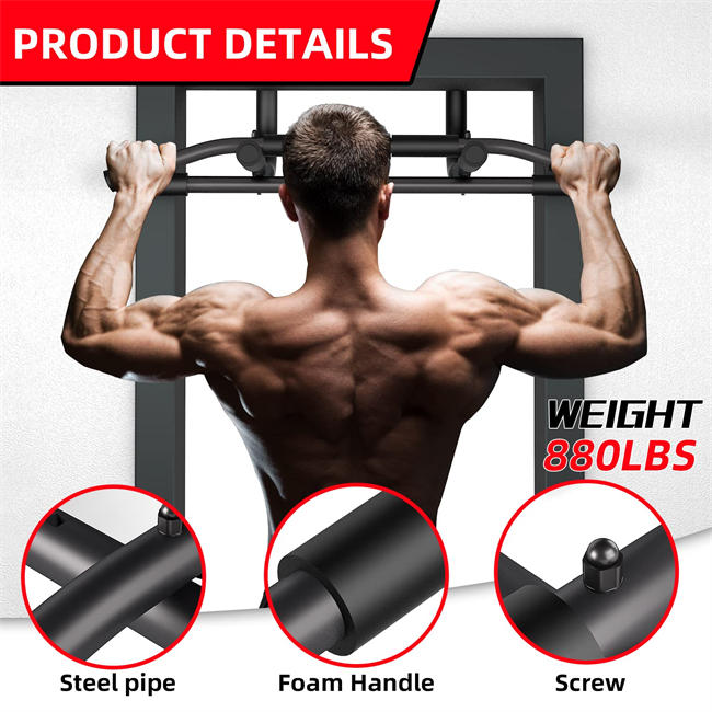 Pull Up Bar for Doorway, Chin up Bar Doorframe for Home Exercise, No Screws for Home Gym Exercise Equipment, Multifunctional Fitness Bar Exercise Bar Fits Most DoorWays